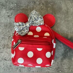 LOUNGEFLY DISNEY PARKS MINNIE MOUSE MINI BACKPACK WRISTLET BELT BAG  SEQUIN